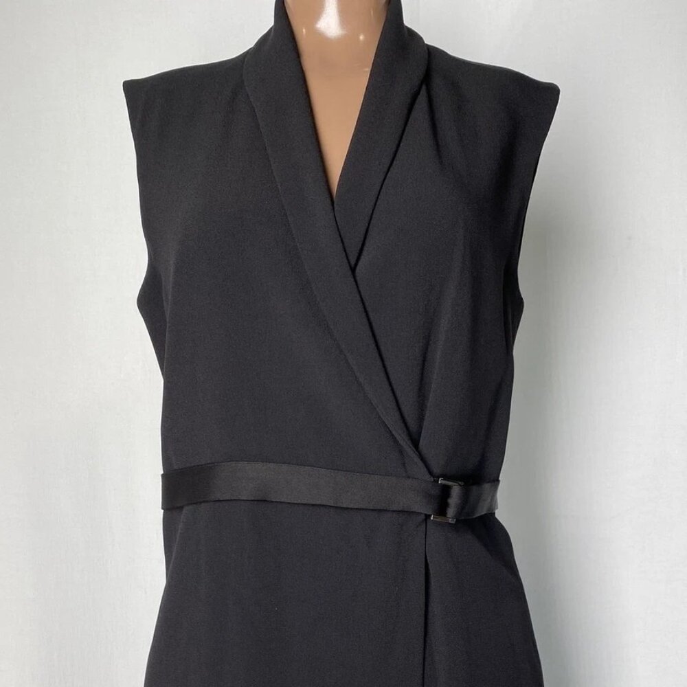 The Row Women’s Crepe Wrap Mini Dress Black Size S